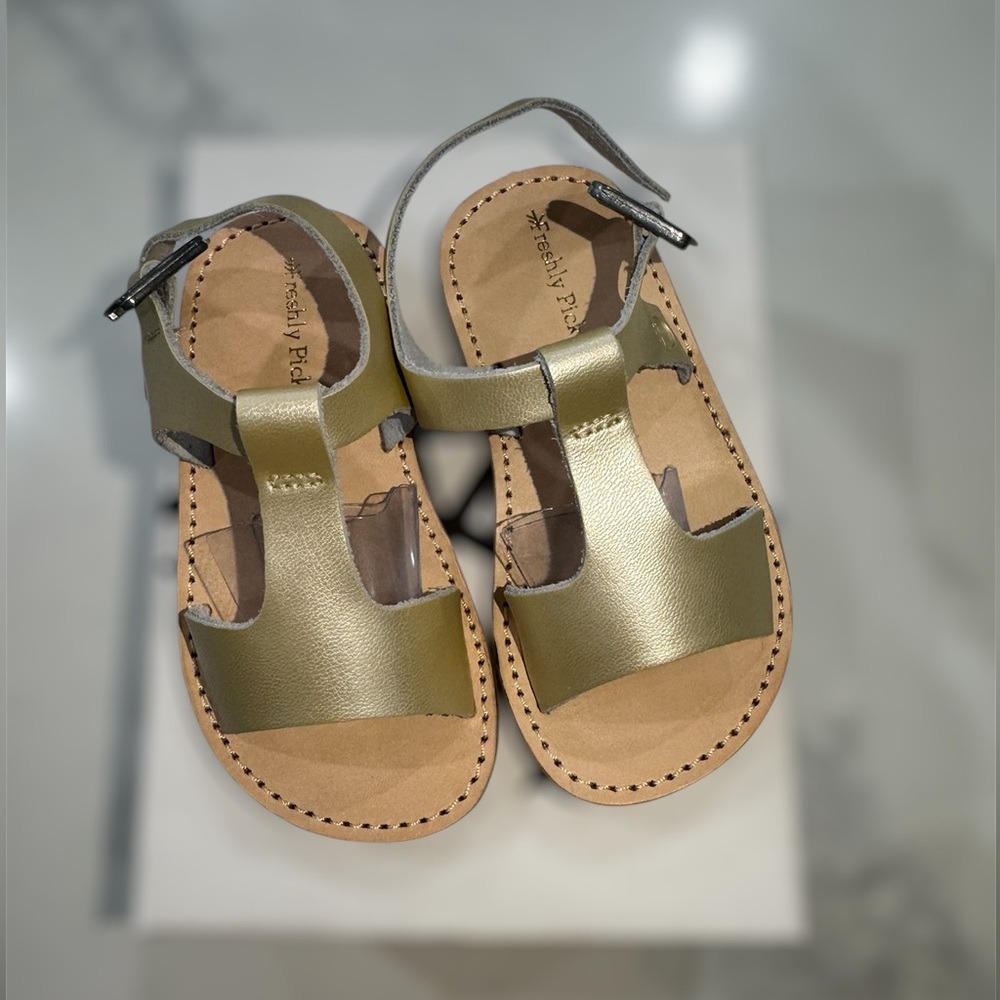 Freshly Picked New in Box Toddler Girl Malibu Sandals Platinum Size 6